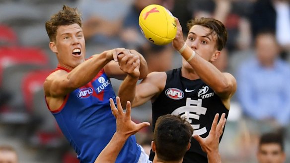 Melbourne's Jake Melksham, left, looks set for a strong season  