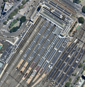 How the Central Station would look with solar panels.