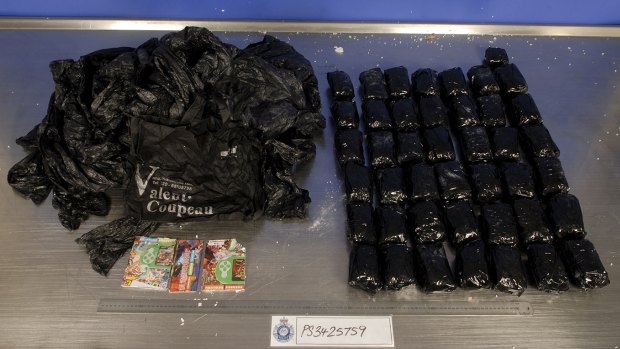 Police found the drugs in 34 packets inside the statue.