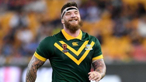 Feeling fine: Josh McGuire trained on his own on Tuesday.