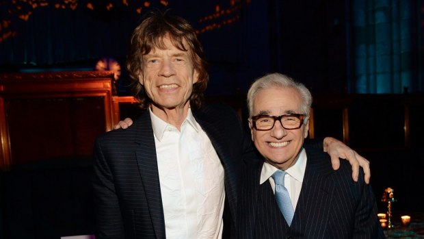 Martin Scorsese with Mick Jagger, co-creator of Vinyl.
