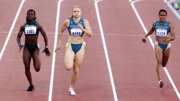 Speaking up: Melinda Gainsford-Taylor in action during the Sydney 2000 Olympic Games.