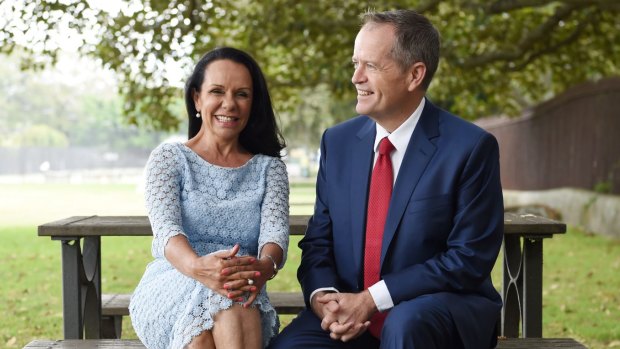 Linda Burney, pictured with Bill Shorten, has moved out of the shadow cabinet to contest the seat of Barton at this year's federal election.