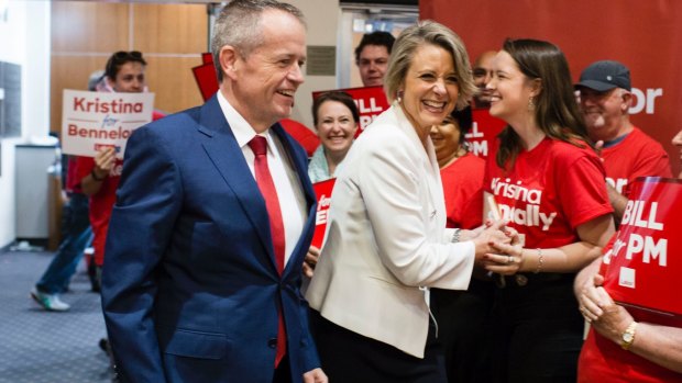 Kristina Keneally and Opposition Leader Bill Shorten launching Labor's campaign in Bennelong. 
