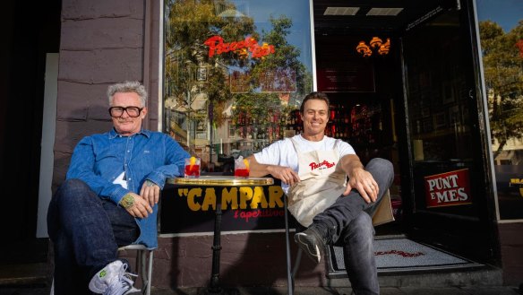 Piccolo Bar's designer Michael Delaney (left) and new owner David Spanton.