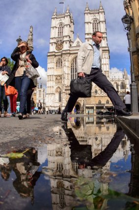 Londoners can jump puddles.