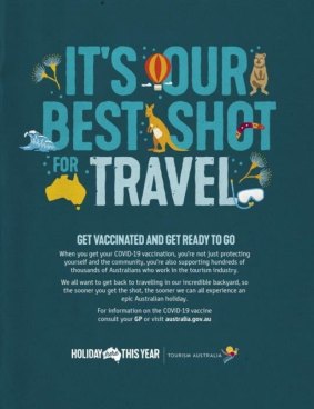 One of the advertisements in Tourism Australia's campaign.