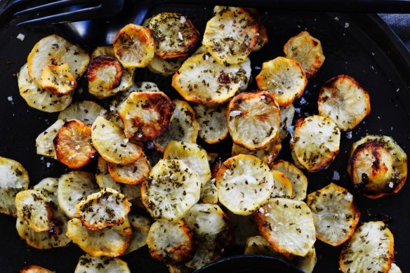 Honey roasted jerusalem artichokes.