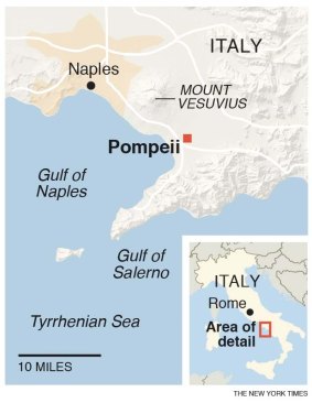 The location of Pompeii. 