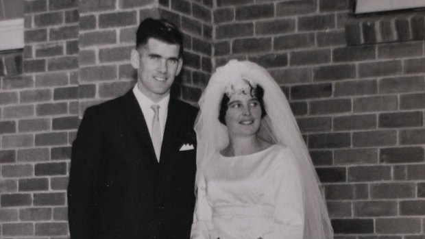 Robin and Barbara Collins on their wedding day.