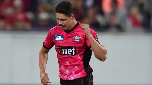 Strike weapon: Ben Dwarshuis has been in strong form for the Sydney Sixers this season.