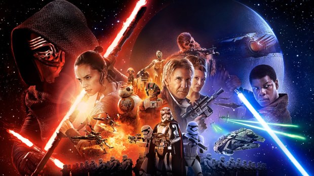 The new poster for <i>Star Wars: The Force Awakens</i>.