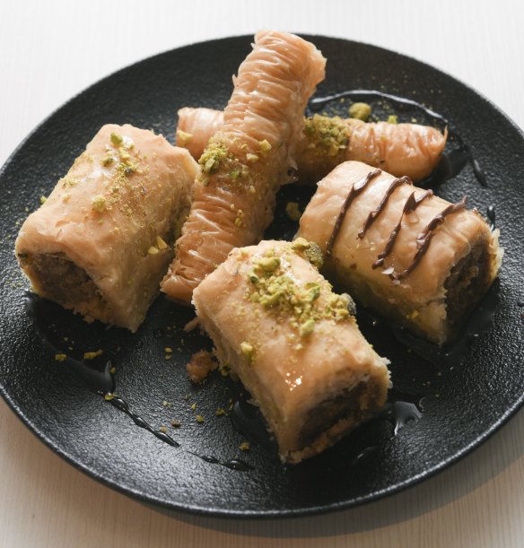 Assorted baklava.