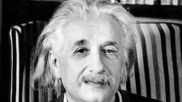 Prof.  Albert Einstein is shown a few days before his 70th birthday anniversary in his home in Princeton, New Jersey, in this March 1949 photo. 
