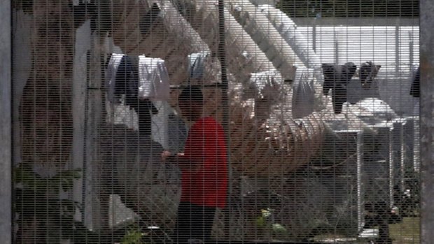 A detainee at the Manus detention centre, pictured last year.