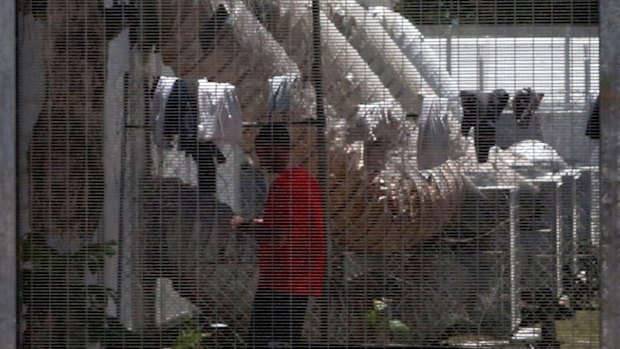 A detainee at the Manus detention centre, pictured last year.