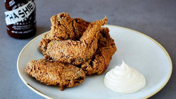 XO FC buttermilk fried chicken wings.