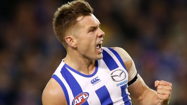 Shaun Higgins was one of North Melbourne's stars in the club's round one win over Adelaide.