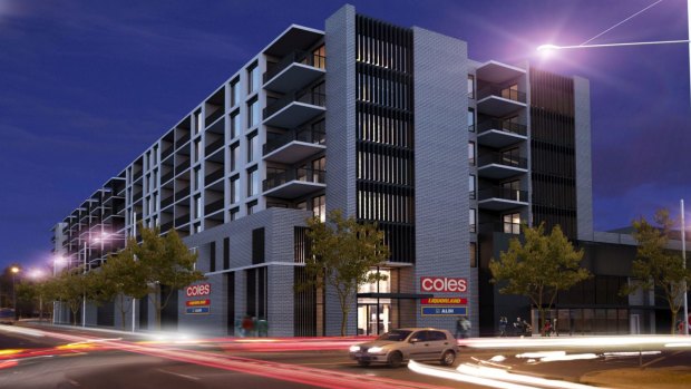 An artist's image of the new development at the Antill and Badham streets corner. 