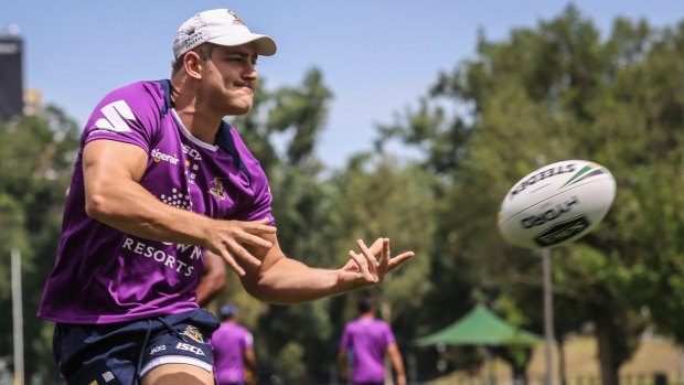 Melbourne Storm back Ryley Jacks is off the tools and chasing an NRL debut. 