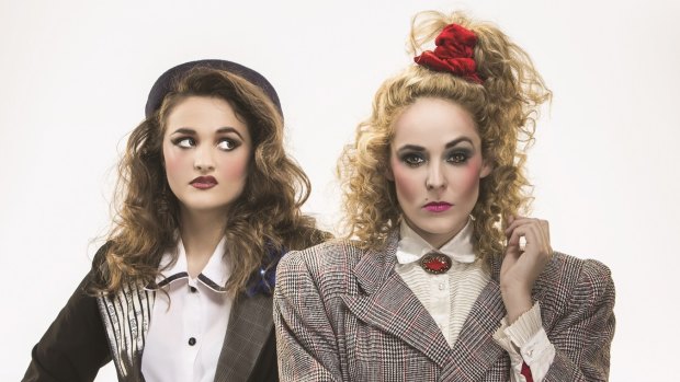 Hilary Cole and Lucy Maunder in <i>Heathers, The Musical</i>.