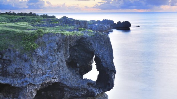 The coastline of Okinawa, Japan's far-flung tropical island grouping.