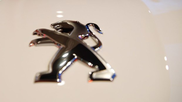 The logo of French carmaker Peugeot 
