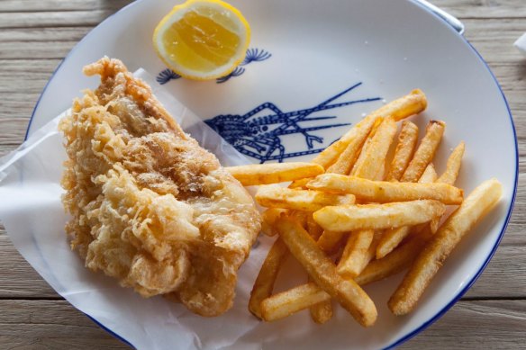 Fish and chips for surf rats at Captain Moonlite in Anglesea.