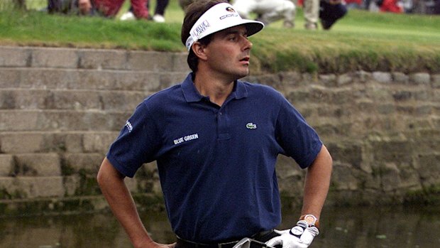 Frenchman Jean Van De Velde in the drink at the 1999 British Open