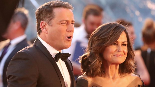 Karl Stefanovic and Lisa Wilkinson at the 59th Annual Logie Awards.