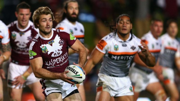 Great game: Manly five-eighth Kieran Foran starred in a 30-20 win over Wests Tigers.