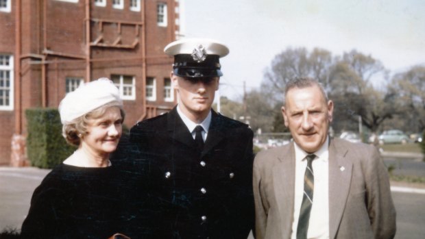 Dick Quigg, on graduation day 1963 with his proud parents.