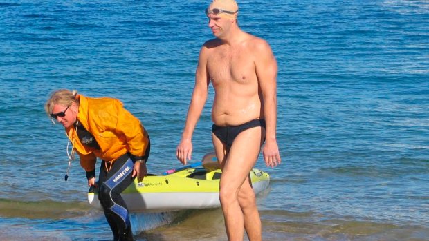 Leading by example: Blind swimmer James Pittar.