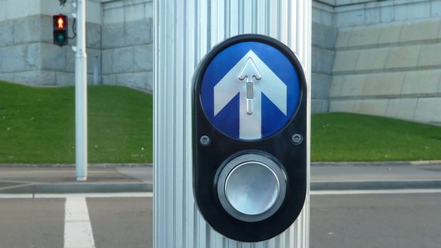 Nielsen Design's pedestrian traffic light button.