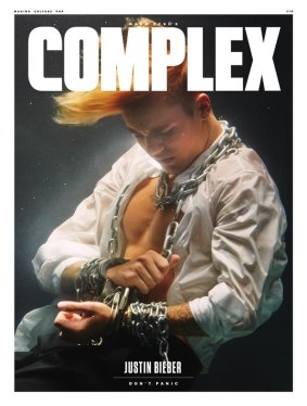 Justin Bieber on the cover of Complex magazine.