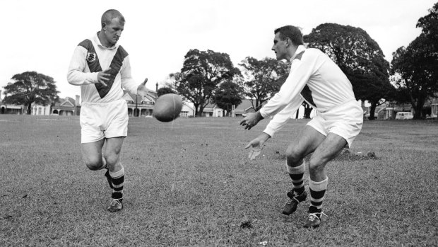 St George stars Reg Gasnier and Johnny Raper in 1961