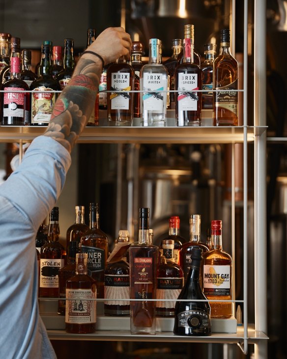 A selection of the rums on offer at Brix Distillers in Surry Hills.