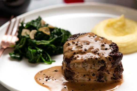 Serve this garlicky wilted spinach alongside RecipeTin Eats' filet mignon with creamy peppercorn sauce.