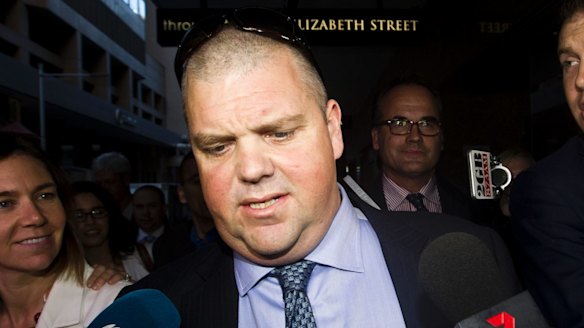 Besieged mining magnate Nathan Tinkler leaves an ICAC hearing in May 2014. His Boardwalk Resources paid $53,000 to the Free Enterprise Foundation but said it was intended for the federal Liberals.