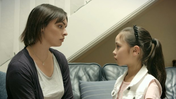 The eSafety Commission has created videos to teach domestic violence victims how to protect themselves from their abusers using technology to harass them. Here actors are playing a mother and her daughter.