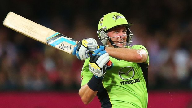 Thunder struck:  Sydney Thunder captain Mike Hussey is being careful not to get carried away with his side's progress.