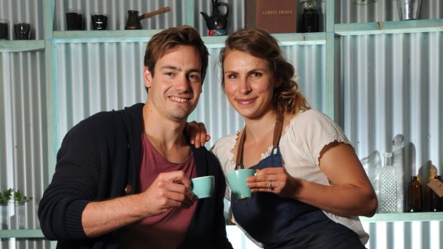 A shared appreciation for coffee brought the two Olympians together. 