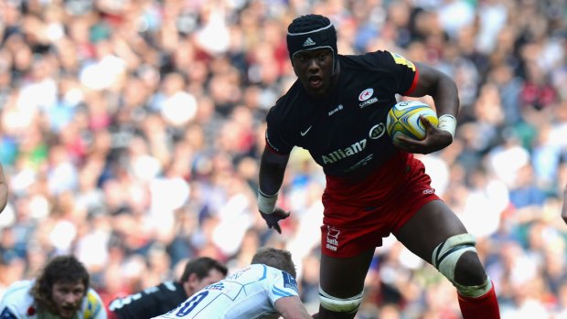 Star in the making: Maro Itoje on the run for Saracens.