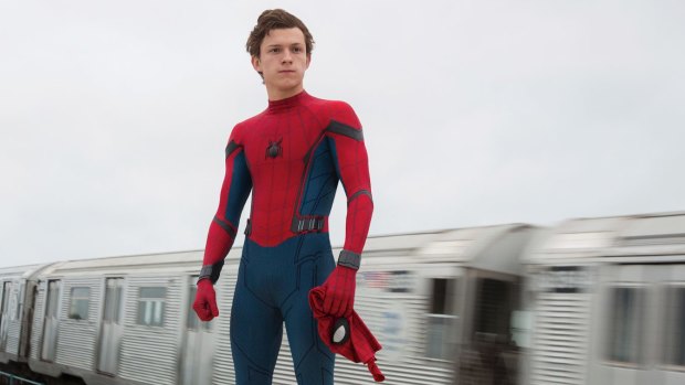 Making the best of learning his masked trade in his home borough of Queens is Peter Parker played by Tom Holland.