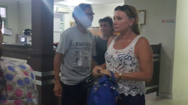 Stephen Richardson's partner Karen East about to enter Sanglah morgue in Bali.
