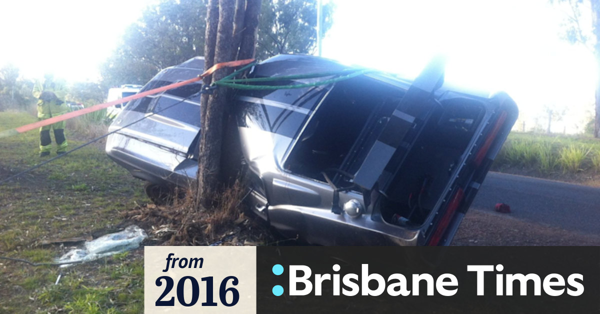 Three injured when rare muscle car hits tree
