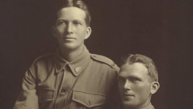 Jim (at left) and Jack Hunter in January 1917.