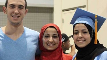 Shot dead: Dean Shaddy Barakat, 23, his wife Yusor Abu-Salha, 21, and her sister Razan Mohammad Abu-Salha, 19.