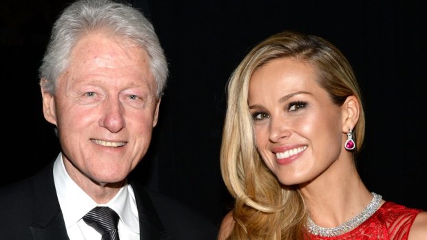 Former US president Bill Clinton and Petra Nemcova attend the Happy Hearts Fund Gala in New York last year.