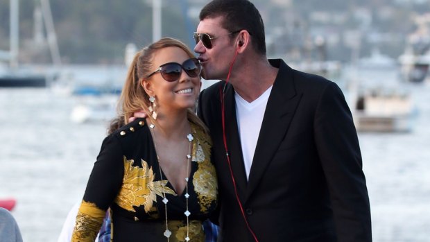 Engaged: Mariah Carey and James Packer.